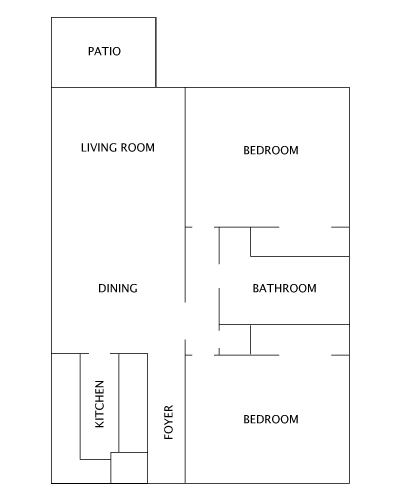 Two-Bedroom Apartment Floor Plan
